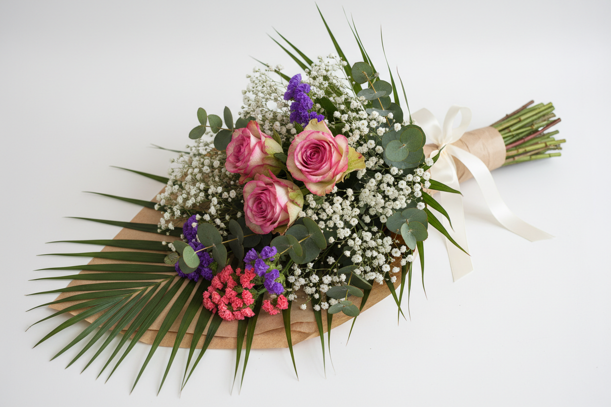 Bouquet a specchio (ornamentale/avvolgente)