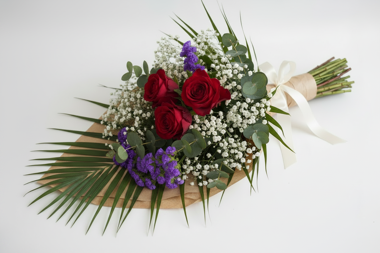 Bouquet a specchio (ornamentale/avvolgente)