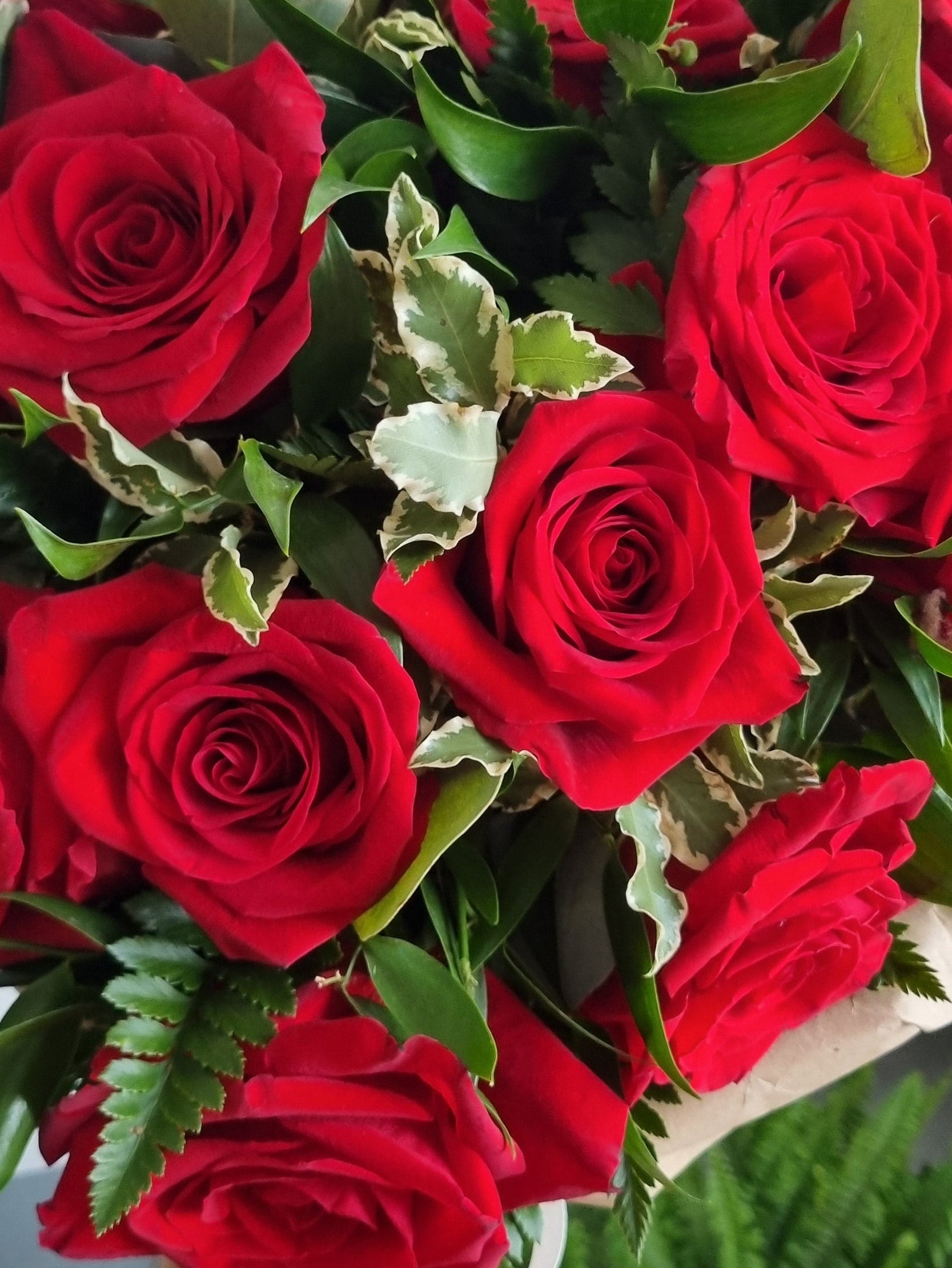 Cuore di rose rosse (composizione romantica)